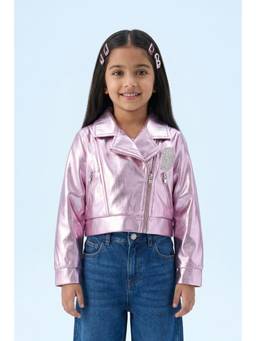 TINY GIRL - Barbie Pink Leather Jacket for Girls