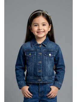 TINY GIRL - Barbie Dark Blue Denim Jacket for Girls