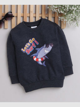 Bumzee - Navy Boys Full Sleeves Sweatshirt