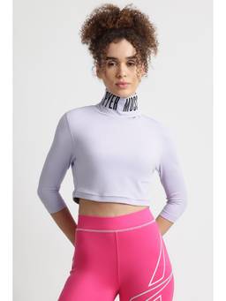 Reebok - Lavender Typography High Neck T-Shirt
