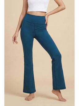 Zivame - Blue Solid/Plain Mid Waist Track Pant