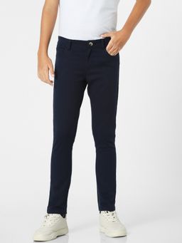 Jack & Jones Junior - Navy Blue Mid Rise Slim Fit Jeans