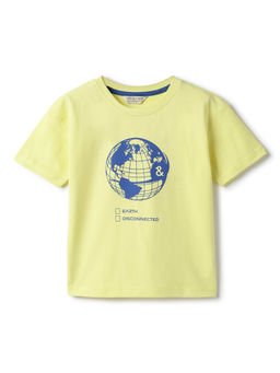 Tales & Stories - Boys Green Printed Cotton T-Shirt