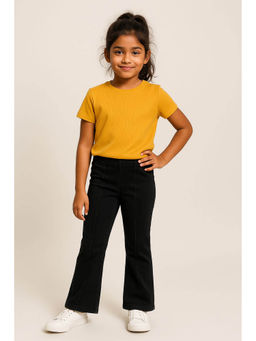 Tales & Stories - Girls Black Lycra Bootcut Jeans