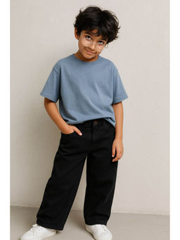 Tales & Stories - Boys Black Cotton Straight Jeans