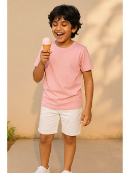 Tales & Stories - Boys Pink Cotton T-Shirt
