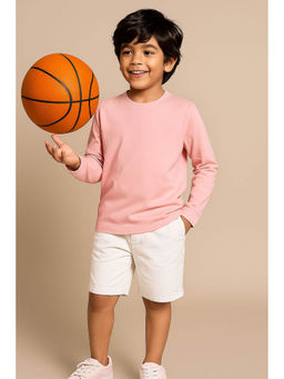 Tales & Stories - Boys Pink Cotton T-Shirt