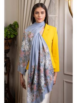 MAULI CASHMERE - Jungle Dream Embroidered Wool Silk Stole