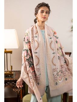 MAULI CASHMERE - Roman Times Embroidered Pure Cashmere Stole