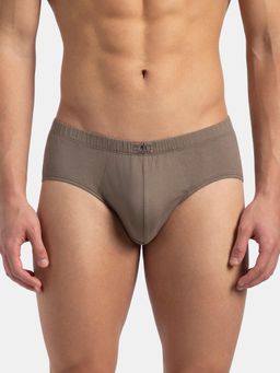 Jockey - 8035 Men Super Combed Cotton Solid Brief - Dark Khaki