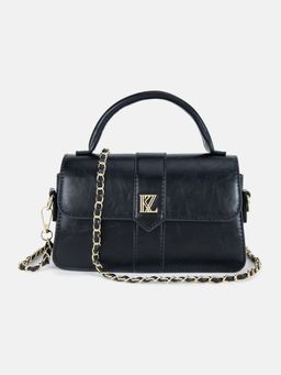 Kazo - Solid Black Handheld Sling Bag