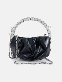 Kazo - Rhinestone Black Mini City Sling Bag