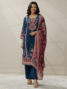 Libas - Printed Muslin Straight Kurta with Pant and Dupatta