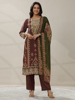 Libas - Printed Muslin Straight Kurta with Pant and Dupatta