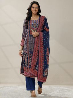 Libas - Printed Muslin Straight Kurta with Pant and Dupatta