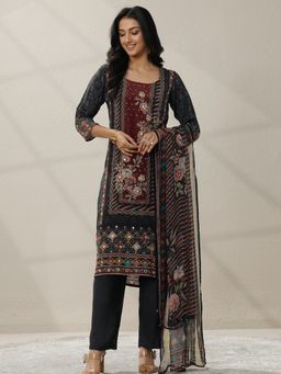 Libas - Printed Muslin Straight Kurta with Pant and Dupatta