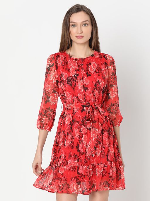 chinese dress ladies Vero Moda Luna Long Lace Dress, Wine