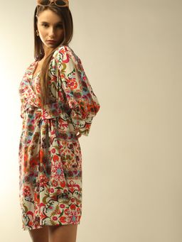 VERO MODA - Multi-Color Printed Wrap Dress