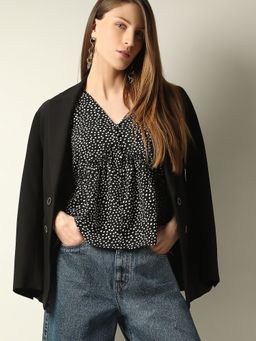 VERO MODA - Black Polka Dot Top