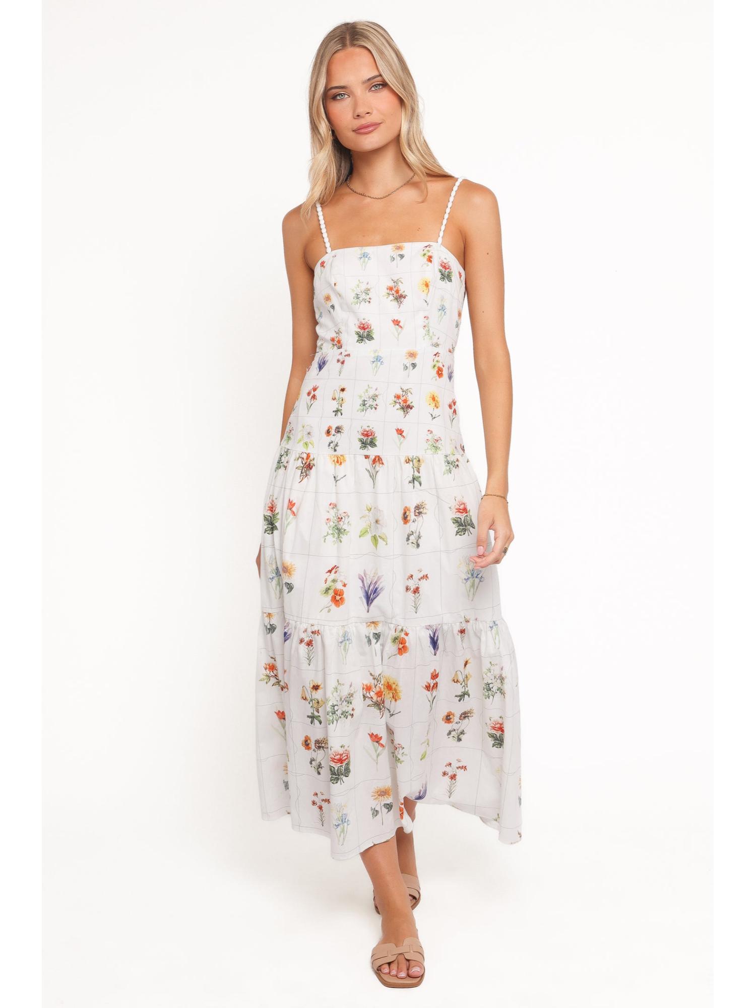 Brooks Maxi Dress - White Floral-picture-20