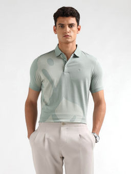 Arrow - Men Green Solid Regular Fit Polo T-Shirt