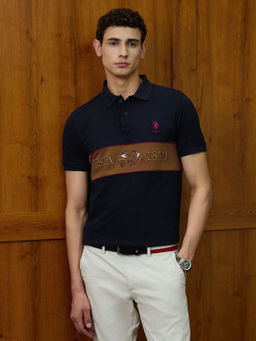 U.S. POLO ASSN. - Men Navy Blue Polo T-Shirt