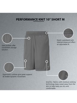 Puma - Performance Knit 10" Men Gray Shorts