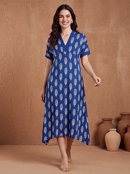 Black & Blah Blah - Printed A-Line Dress