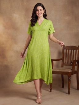 Black & Blah Blah - Embroidered A-Line Dress