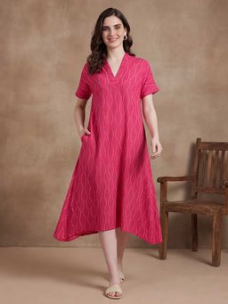 Black & Blah Blah - Embroidered A-Line Dress