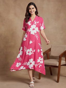 Black & Blah Blah - Printed A-Line Dress