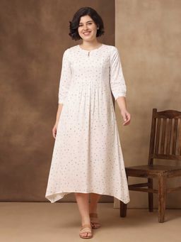Black & Blah Blah - Printed A-Line Dress