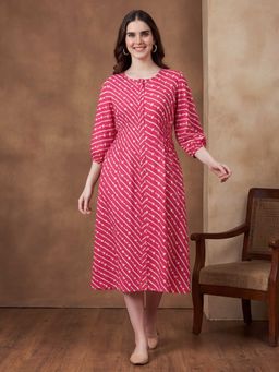 Black & Blah Blah - Printed A-Line Dress