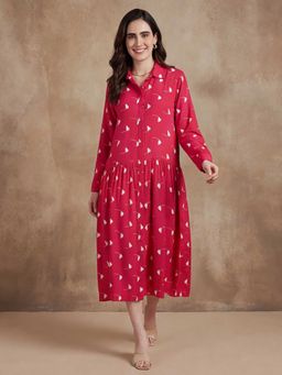 Black & Blah Blah - Printed A-Line Dress