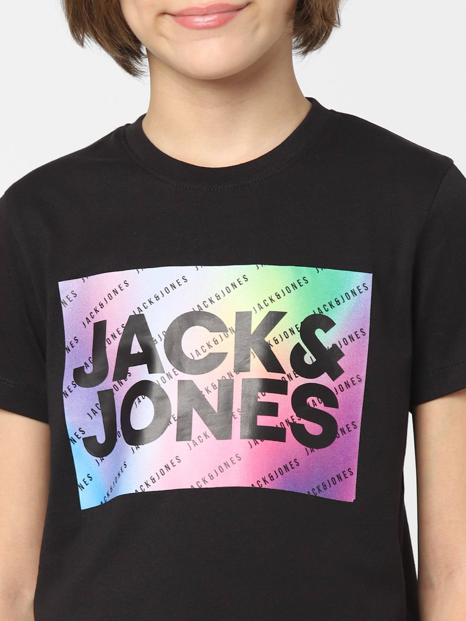 JACK & JONES JUNIOR Jungen T-Shirt – Logo-Print, Baumwolle, Lässiges Basic Für Schule & Freizeit