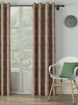 Ddecor Live Beautiful - 7 Feet Ready Made Curtain Brown