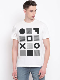 THREADCURRY - Geometrica Creative Graphic Printed T-shirt For Men