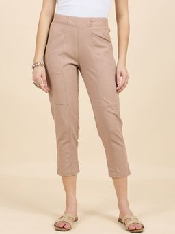 Gipsy - Women Beige Regular Fit Linen Pants