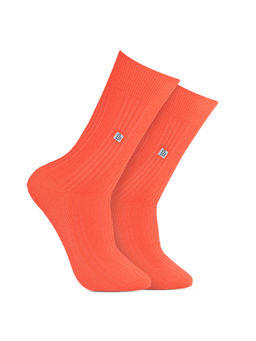 Bonjour - Cosmic Ribbed Formal Socks - Orange