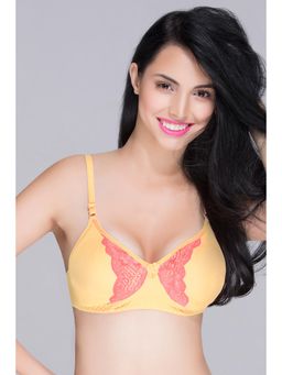 Clovia - Cotton Rich Solid Non-Padded Full Cup Wire Free Everyday Bra - Light Yellow