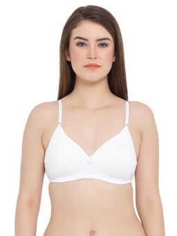 Clovia - Lightly Padded Non-Wired Multiway T-Shirt Bra White