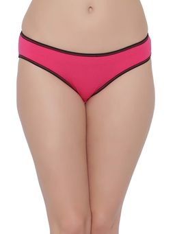 Clovia - Low Waist Bikini Panty In Pink Cotton