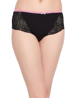 Clovia - Cotton Mid Waist Hipster Panty with Lace Wings