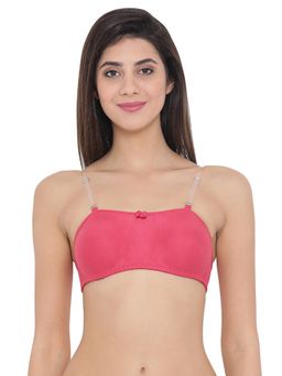 Clovia - Cotton Rich Solid Non-Padded Full Cup Wire Free T-shirt Bra - Light Pink