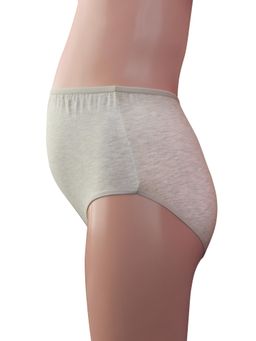 Clovia - Grey Cotton High Waist Outer Elastic Hipster Panty