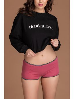 Clovia - Pink Cotton Medium Waist Outer Elastic Boyshorts Panty