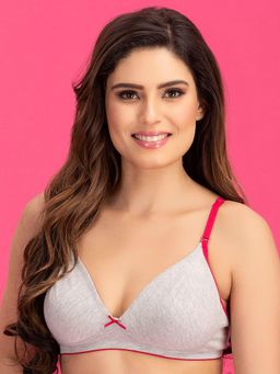 Clovia - Georgette, Lace Sheer Bridal Babydoll With Thong In Pink