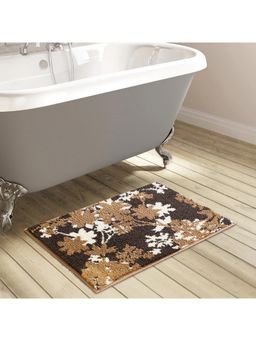 OBSESSIONS - Super Absorbent Anti-Skid Polyester Bath Mat Brown