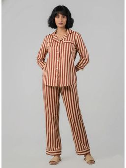 Azurina - Ela Shirt With Pyjama - Cinnamon Sticks