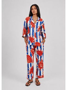 Azurina - Sharan Boxy Shirt With Pyjama - She Sells Sea Shells